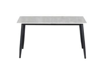 Picture of MIKASA 140 Sintered Stone Top 7PC Dining Set (Grey Table + 6 Dark Grey Chairs)