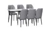 Picture of MIKASA 140 Sintered Stone Top 7PC Dining Set (Crisp-White Table)