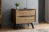 Picture of CLEVEDON 2-Drawer Solid Oak Bedside Table