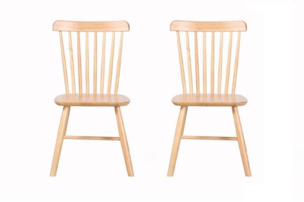 Picture of WINDSOR Solid Wood Dining Chair (Natural Colour) - 2 Chairs in 1 Carton