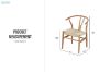 Picture of WISHBONE Solid Wood Y Replica Chair (Natural)- 53x50x79