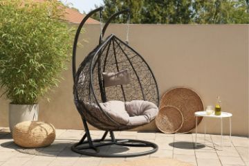 Picture of MALAM Double Seat Rattan Outdoor Hanging Egg Chair