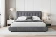 Picture of AMORA Fabric Bed Frame (Grey) - Queen