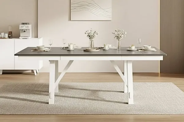 Picture of LINDOS 1.7M-2.4M Extension Dining Table (White)