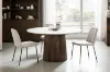 Picture of HUBIE D130 Mango Wood Round Dining Table With Marble Top