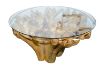 Picture of Takara D130 Tempered Glass Top Handcrafted Teak Root Dining Table