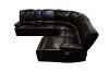 Picture of ORREN Air Leather Power Reclining Sectional Sofa with LED Lights & Cooling Cup Holders - Chaise Facing Right (Black)