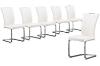 Picture of EDAN High Back Dining Chair with Chromed Base (Pearl White) - Each