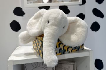 Picture of ELEPHANT H45/H70 Plush Cushion (Off-white/Brown)