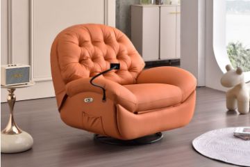 Picture of BAVA 360° Swivel Power Recliner Lounge Chair with Mobile Holder (Orange)