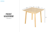 Picture of WINDSOR 80 Solid Wood Square Dining Table (Natural)
