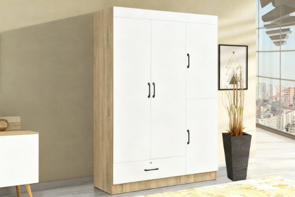 Picture of Vida  4-Door 1-Drawer Wardrobe