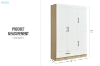 Picture of Vida  4-Door 1-Drawer Wardrobe