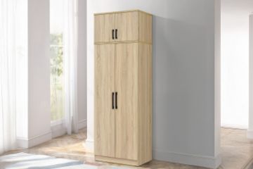 Picture of BESTA Wall Solution Modular Wardrobe System - 2-Door Wardrobe with Top Unit