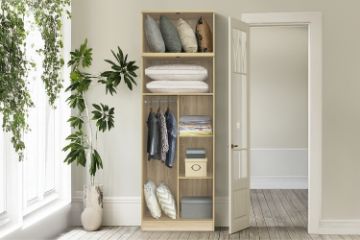 Picture of BESTA Wall Solution Modular Wardrobe - 2-Door Wardrobe with Top Unit