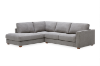 Picture of HEARTLAND Feather Filled Fabric Sectional Sofa (Grey) - Chaise Facing Left