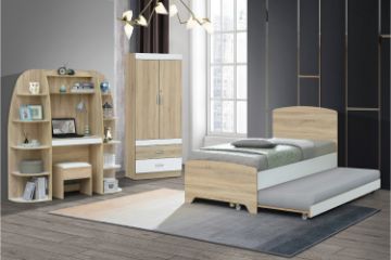 Picture of RYDEN Space-Saving Desk with Display Shelves