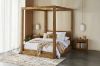 Picture of LIORA Reclaimed Pine Wood 4 Poster Bed Frame in Queen/Super King Size