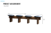 Picture of TIMBERA Solid Reclaimed Oak Wood Frame Dining Bench with Genuine Leather Seats (227x49cm)