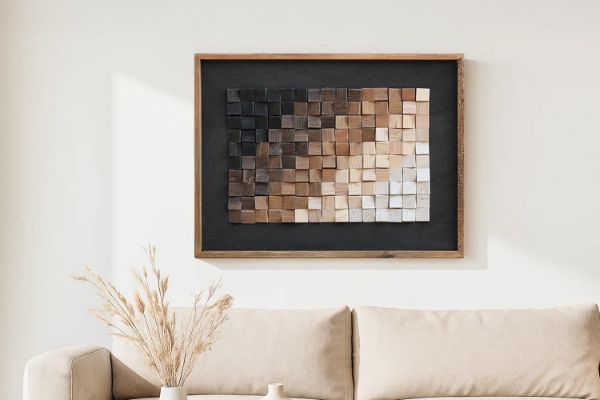 Picture of DD8762 Solid Reclaimed Wood Wall Art (62x82cm)