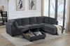 Picture of LIBERTY PREMIUM Sectional Sofa with Storage Ottoman (Dark Grey) 
