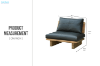 Picture of TIMBERA 100% Genuine Leather Reclaimed Pine Wood 1 Seater Sofa
