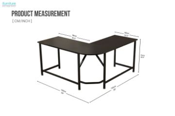 Picture of  [FLOOR MODEL CLEARANCE] VITALI 150 L-Shaped Computer Desk (Black) 