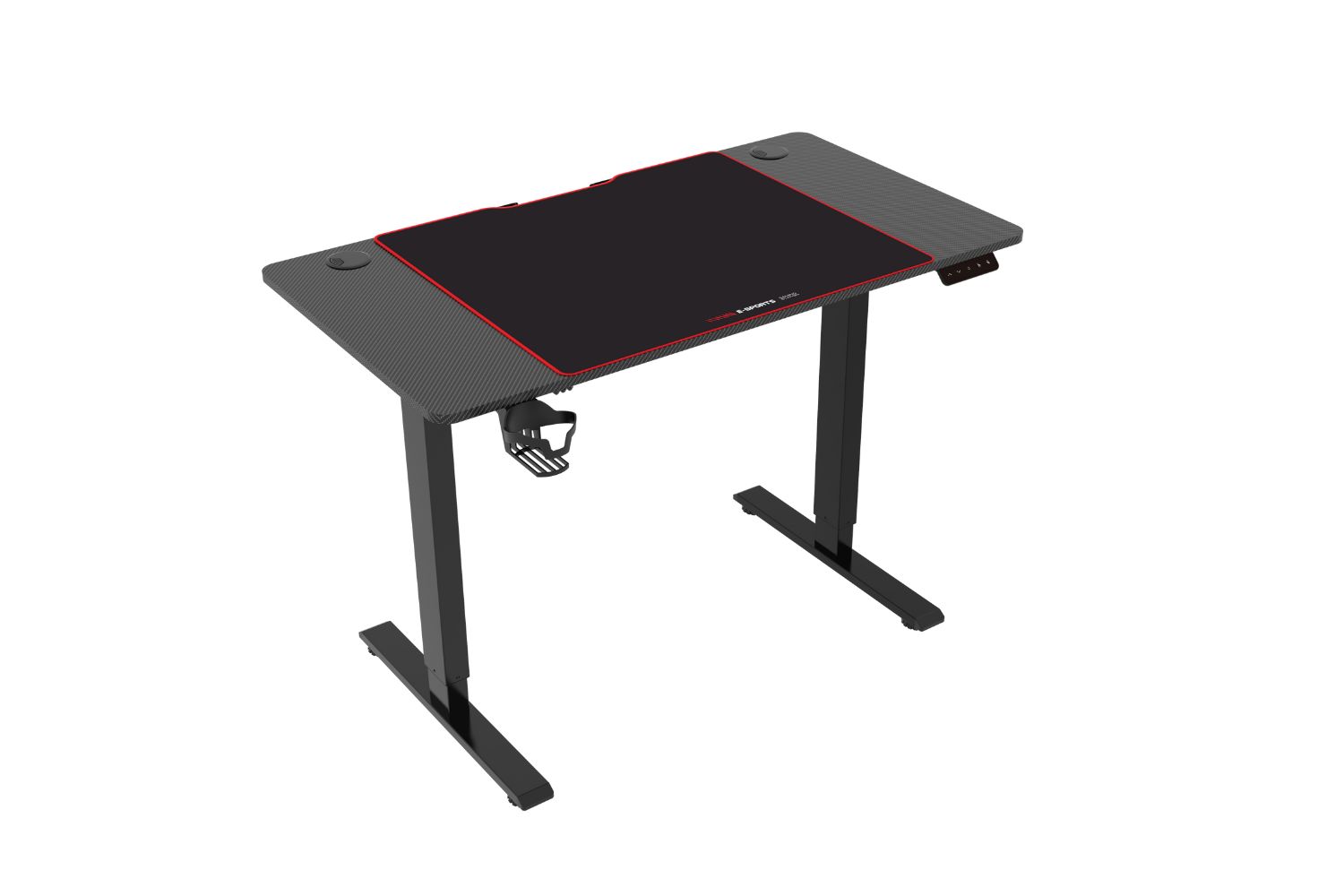 MATRIX 120 Height Adjustable Desk with Jumbo Mouse Pad (Black)