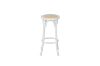 Picture of  [FLOOR MODEL CLEARANCE] MAUI Solid Beech Rattan Seat Bar Stool (White)