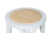 Picture of  [FLOOR MODEL CLEARANCE] MAUI Solid Beech Rattan Seat Bar Stool (White)