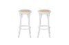 Picture of  [FLOOR MODEL CLEARANCE] MAUI Solid Beech Rattan Seat Bar Stool (White)
