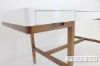 Picture of  [FLOOR MODEL CLEARANCE] ARCTIC 165 High Gloss Solid Ash Wood Office Desk with 3 Drawers