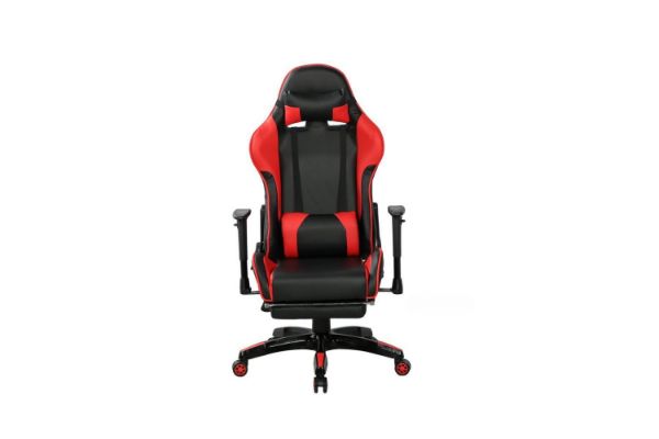 Picture of  [FLOOR MODEL CLEARANCE]  TREVOR PLUS 0084 Gaming Chair with Footrest (Red)
