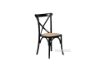 Picture of  [FLOOR MODEL CLEARANCE] ALBION Solid Beech Cross Back Dining Chair with Rattan Seat (Black)