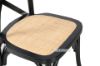 Picture of  [FLOOR MODEL CLEARANCE] ALBION Solid Beech Cross Back Dining Chair with Rattan Seat (Black)