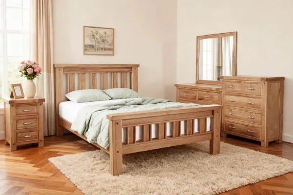 Picture of WESTMINSTER 4PC/5PC/6PC Solid Oak Bedroom Combo in Queen/ King / Super King Size