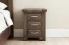Picture of WESTMINSTER 3-Drawer Solid Oak Bedside Table (Walnut)