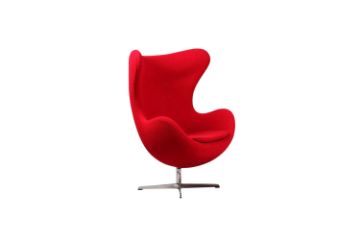 Picture of EGG Chair Replica *Fiber Glass & Wool - Egg Chair in Red color