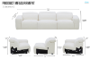 Picture of OMEGA Dual-Motor Reclining Sectional Modular Sofa - 3PC Sofa Set (LAF Armchair + Non-Powered Armless + RAF Armchair)
