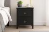 Picture of METRO 2-Drawer Bedside Table (Black)