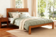 Picture of METRO Pine Bed Frame Single/King Single/Double/Queen Size (Caramel)