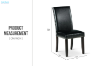 Picture of SERENO High Back Vegan Leather Dining Chair (Black) - Each