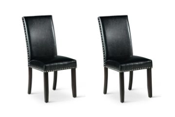 Picture of SERENO High Back Vegan Leather Dining Chair (Black)