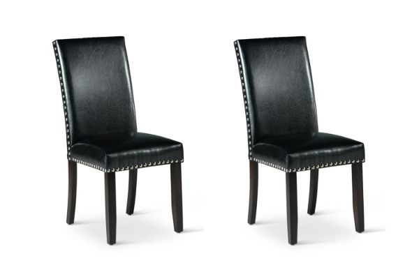 Picture of SERENO High Back Vegan Leather Dining Chair (Black) - 2 Chairs in 1 Carton
