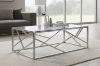 Picture of LELLA Rectangle Clear Glass Coffee Table (Silver)