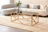 Picture of CLIO Rectangle Grey Glass with Golden Legs Coffee Table