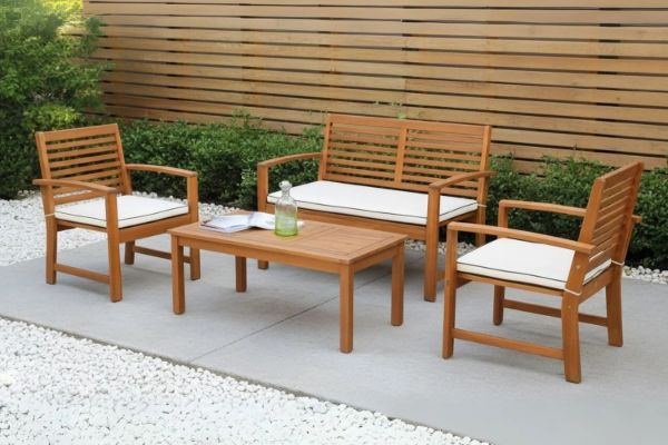 Picture of WATFORD 4PC Solid Acacia Wood Outdoor Lounge Sofa Set