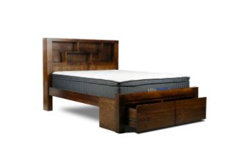Picture of MALAGA Storage Bed Frame In Queen Size (Walnut)
