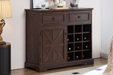 Picture of ODESSA 100 Wine Cabinet/Buffet with 2 Drawers (Espresso)