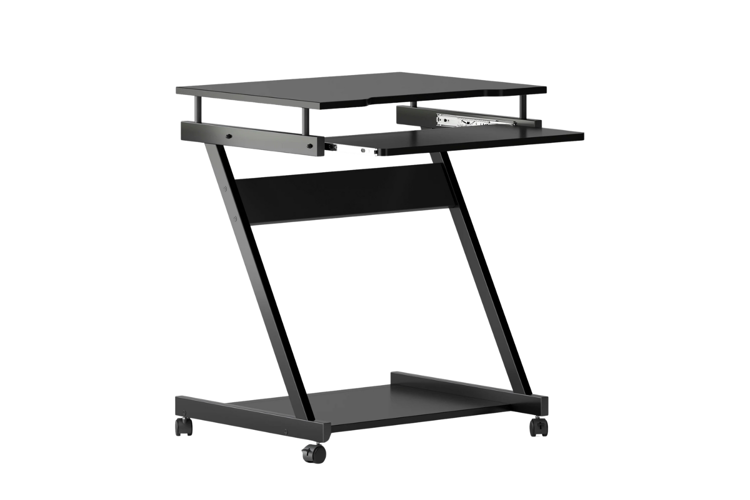 MOBELLA Z-Type Laptop Desk with Wheels (Black)